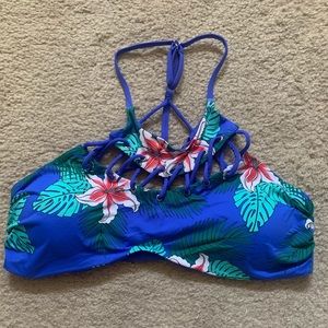 Tropical padded bikini top
